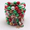 Accessories * | Lola + The Boys Christmas Charm Bracelet Stack Girls