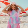 Girls * | Lola + The Boys Tie Dye Patch Short Sleeve Dress Girls