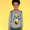 Boys * | Lola & The Boys New Arrivals Football Monster Sweater