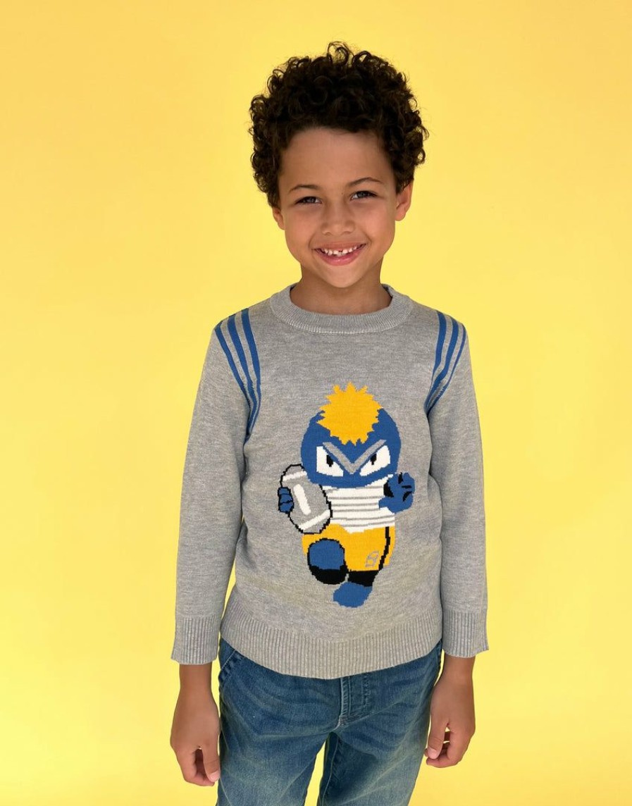 Boys * | Lola & The Boys New Arrivals Football Monster Sweater