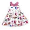 Girls * | Lola + The Boys Rainbow Bunny Doodle Dress New Arrivals