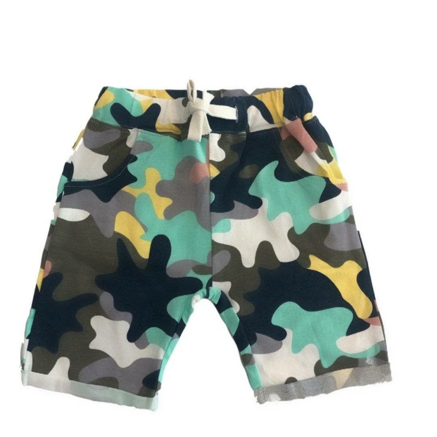 Boys * | Lola + The Boys Boys Camo Tropical Shorts