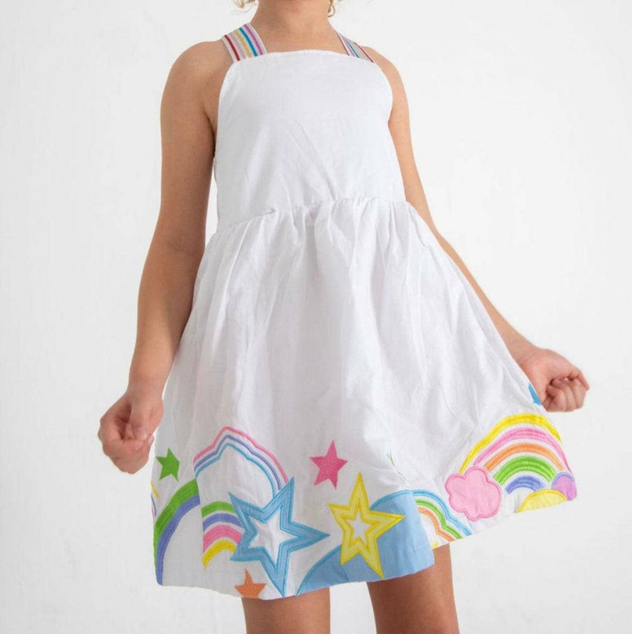 Girls * | Lola + The Boys Summer Pop Dress White