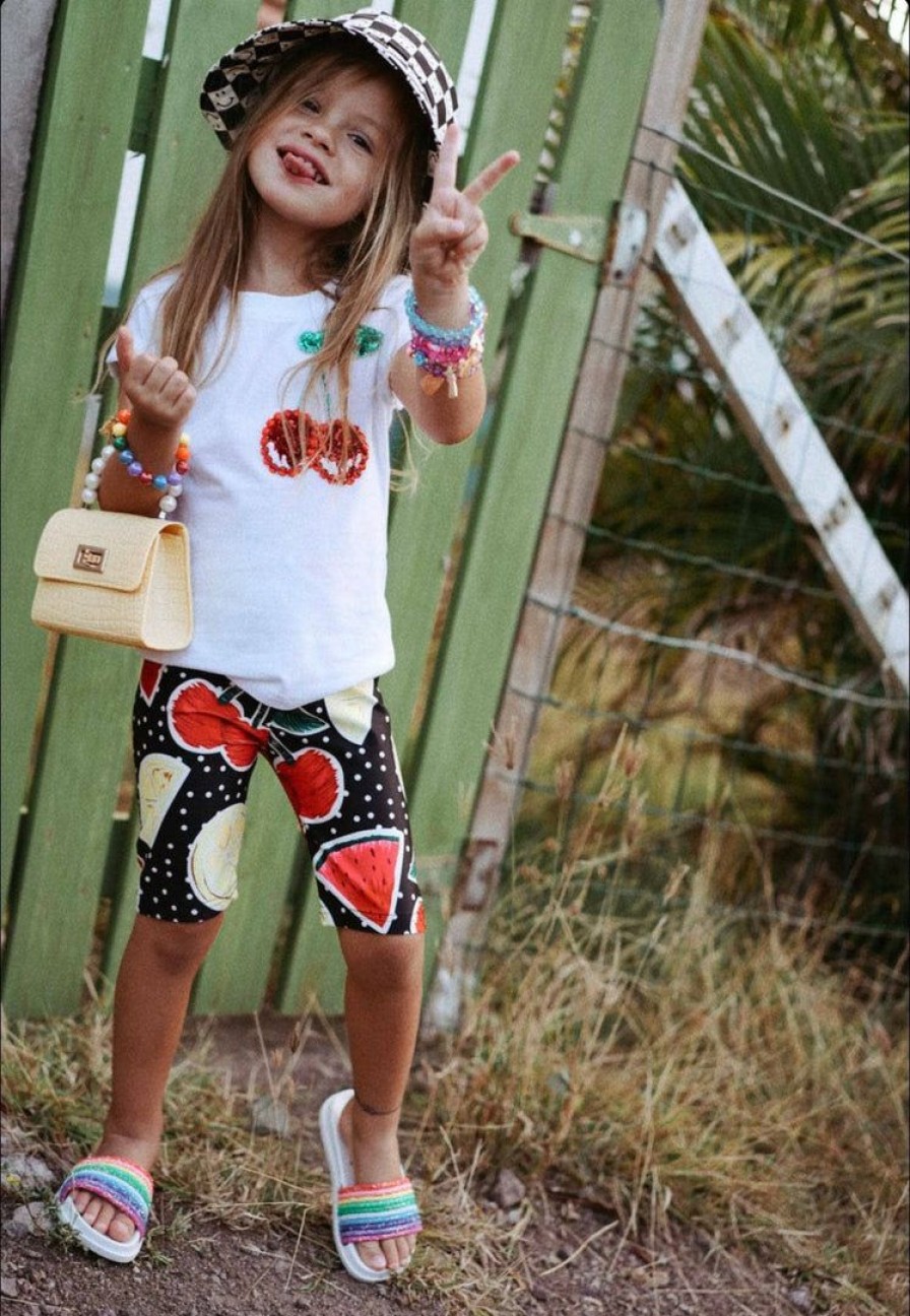 Girls * | Lola + The Boys Fruit Cup Bike Shorts New Arrivals