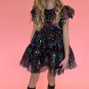 Girls * | Lola + The Boys Shining Rainbow Star Tulle Dress