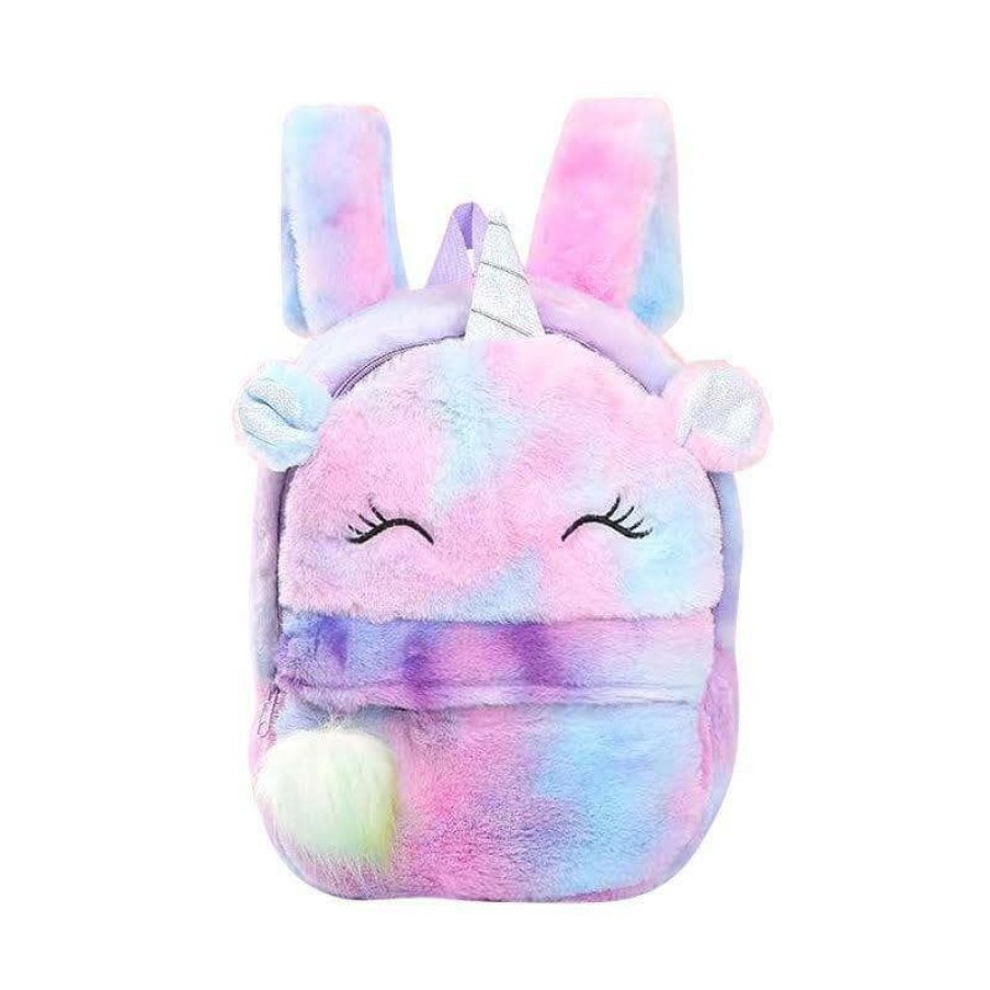 Accessories * | Lola + The Boys Sleepy Fuzzy Unicorn Tie Dye Backpack Girls