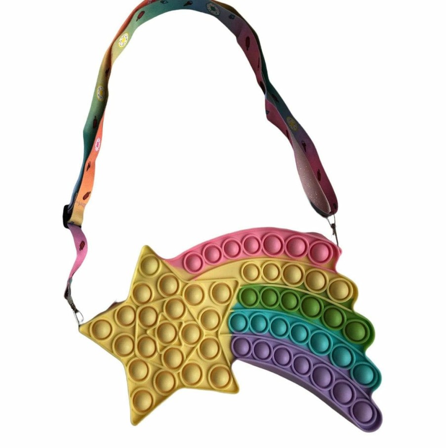 Accessories * | Lola + The Boys Rainbow Shooting Star Fidget Crossbody