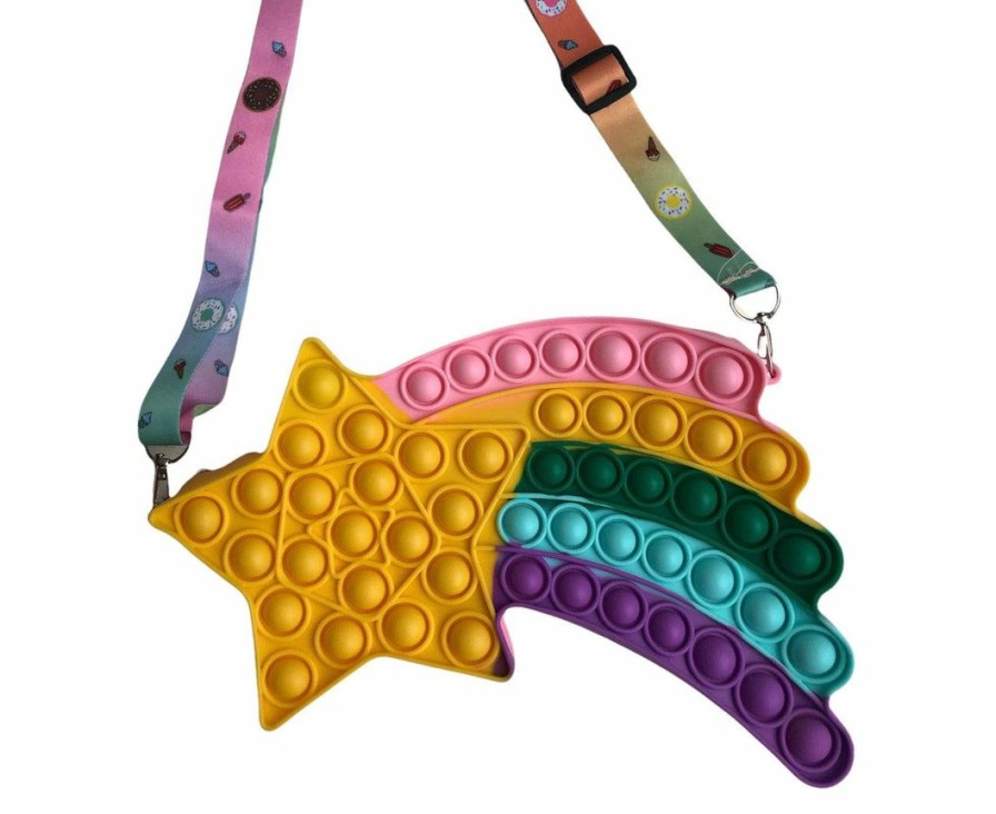 Accessories * | Lola + The Boys Rainbow Shooting Star Fidget Crossbody