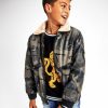 Boys * | Lola + The Boys Camo Leather Moto Jacket