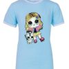 Girls * | Lola + The Boys Doll And Kitty Sequin Ringer T-Shirt