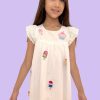 Girls * | Lola + The Boys New Arrivals All About Beaded Ice Cream Ruffle Dress